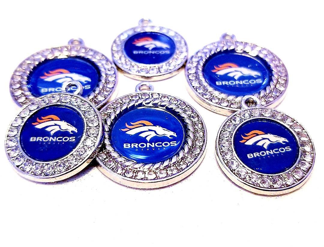 2 in stock 2.5cm - Denver Broncos NFL Football Charms. Sports Team Charms in 2cm and 2.5cm. Rhinestone Charms