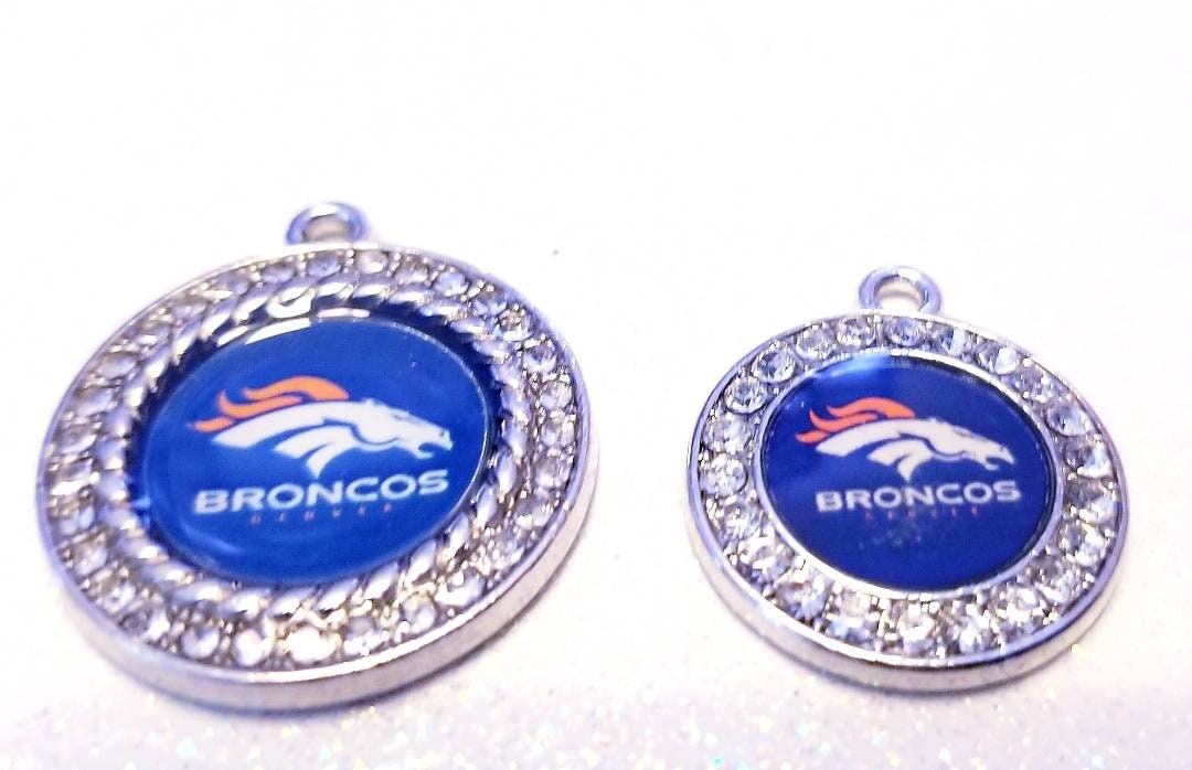 2 in stock 2.5cm - Denver Broncos NFL Football Charms. Sports Team Charms in 2cm and 2.5cm. Rhinestone Charms
