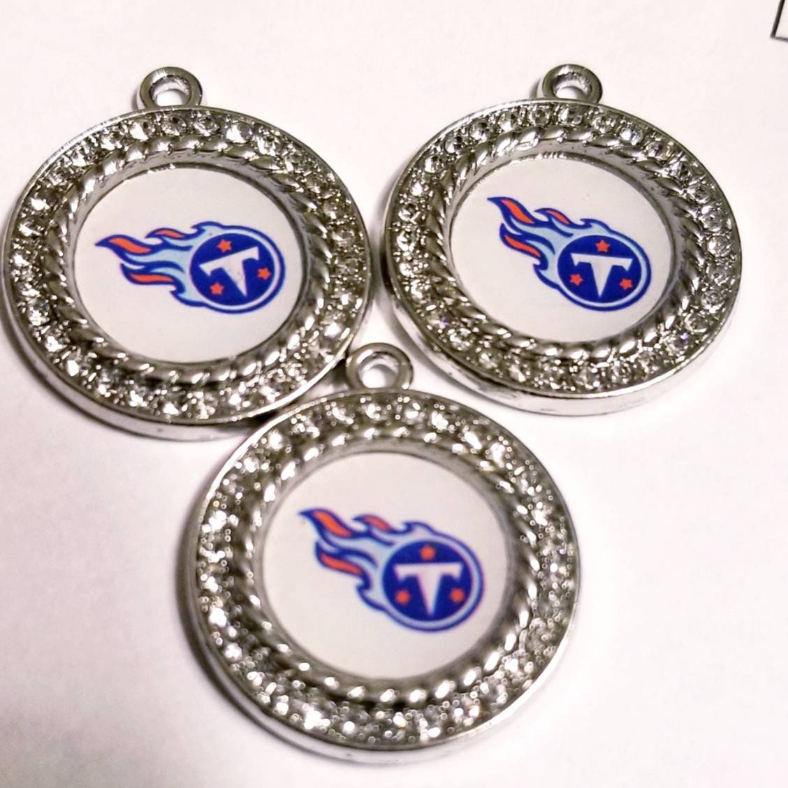 Tennessee Titans NFL Football Charms. Sports Team Charms. 2.5cm Rhinestone Charms
