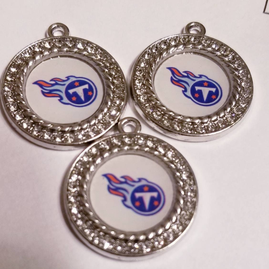 Tennessee Titans NFL Football Charms. Sports Team Charms. 2.5cm Rhinestone Charms