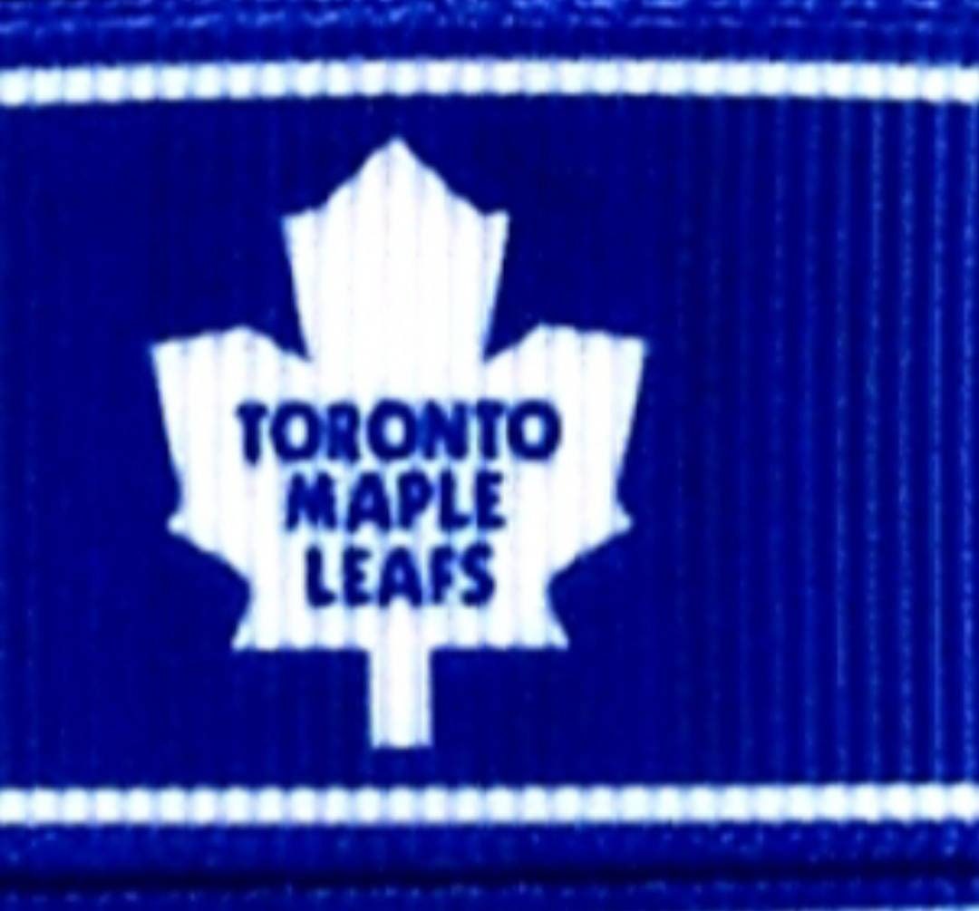 Toronto Maple Leafs Hockey Ribbon. 7/8" NHL Professional Hockey Team. Sports Team. NHL Ice Hockey
