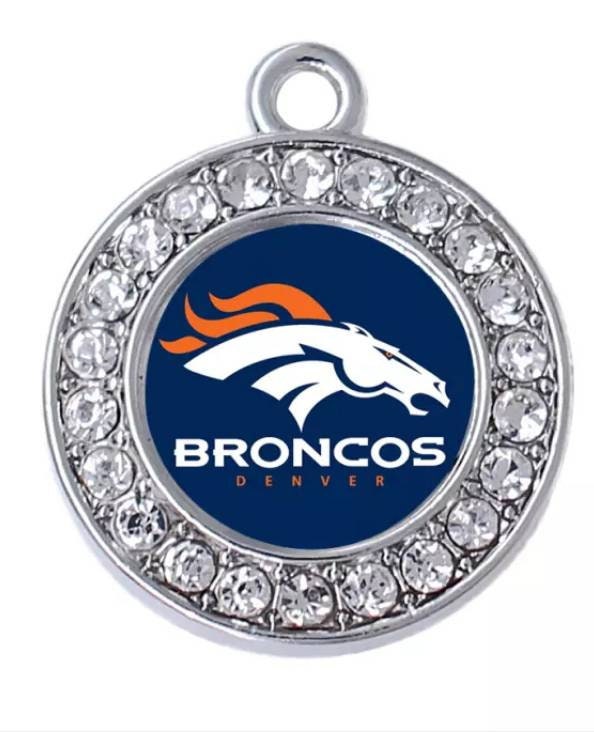 2 in stock 2.5cm - Denver Broncos NFL Football Charms. Sports Team Charms in 2cm and 2.5cm. Rhinestone Charms