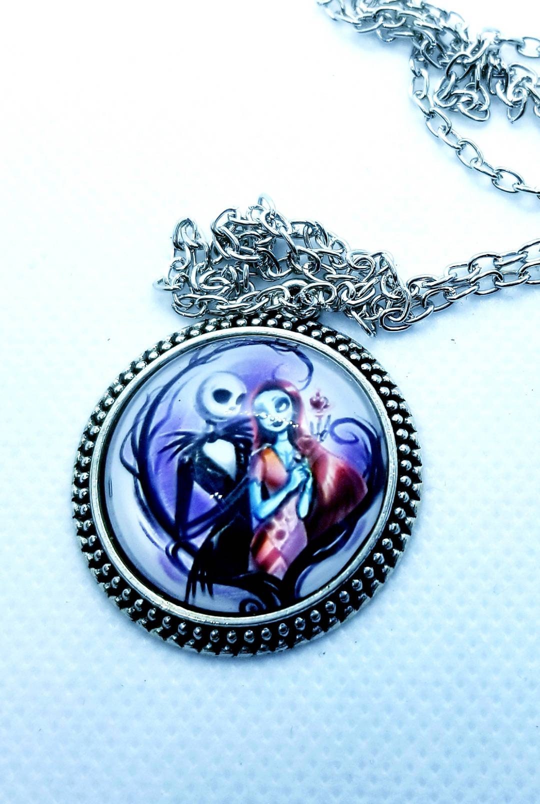 SALE!!! Jack Skellington and Sally Necklace. Jack and Sally Charm. 2.5cm