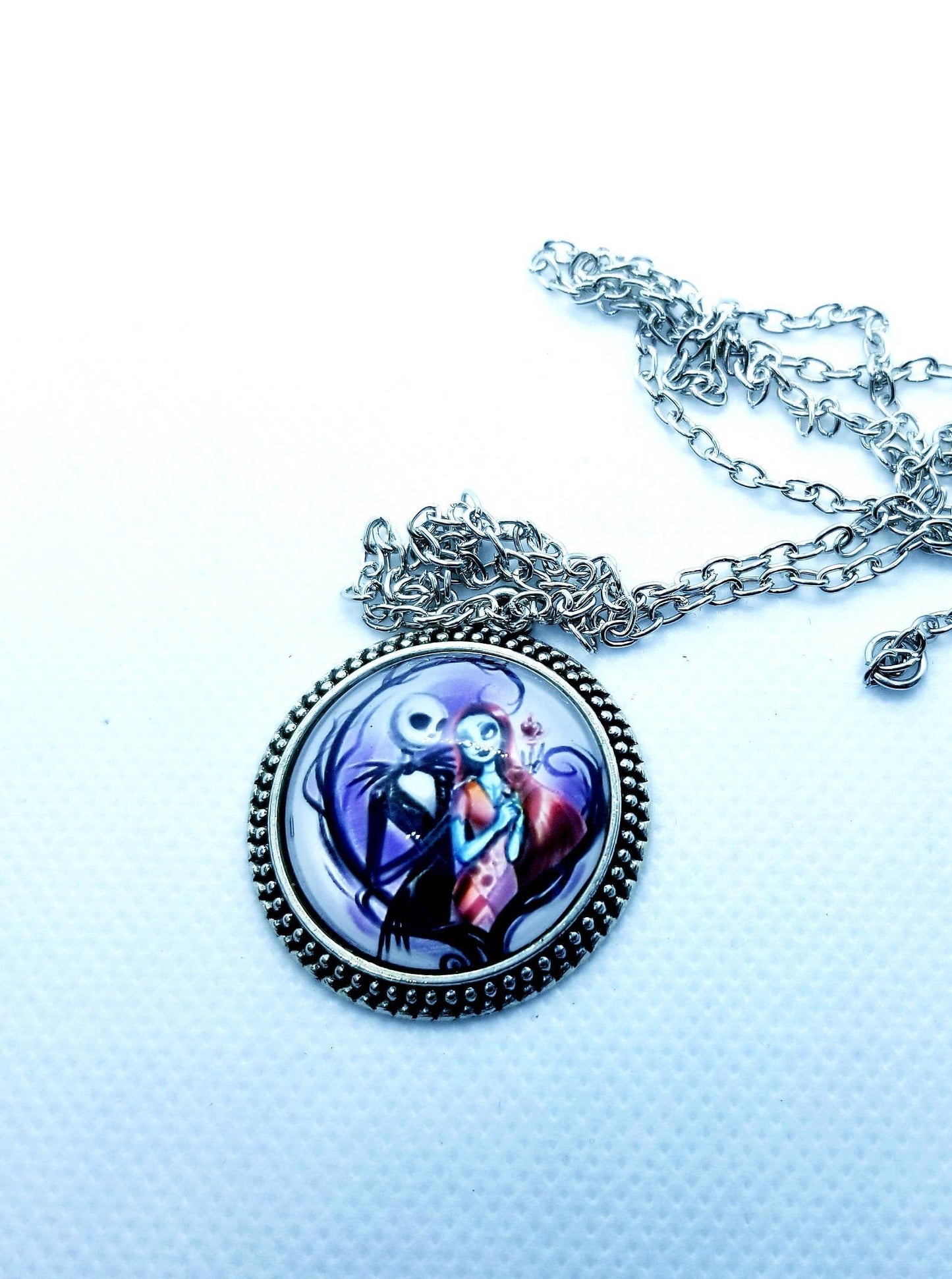 SALE!!! Jack Skellington and Sally Necklace. Jack and Sally Charm. 2.5cm