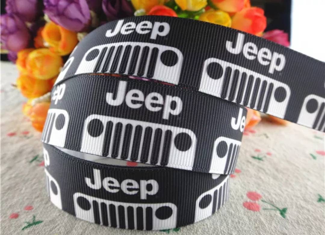 1.5", 7/8" and 5/8" Black sports vehicle Ribbon. Grosgrain Ribbon.