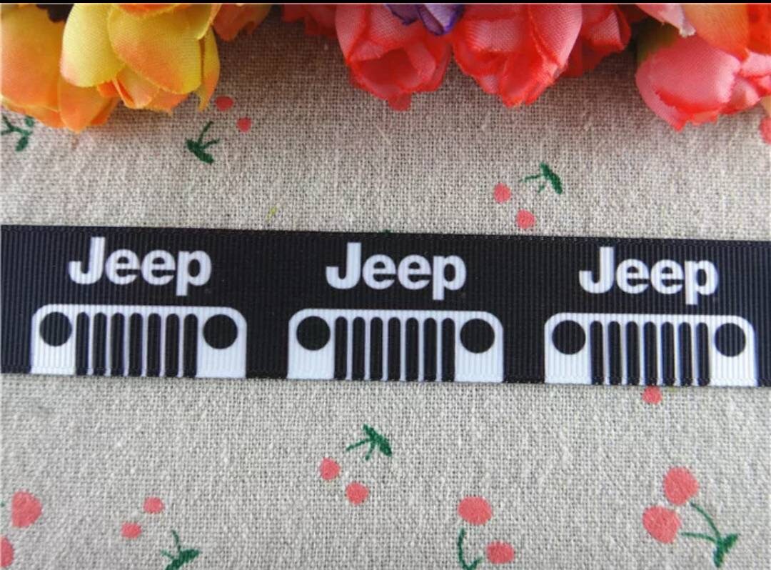 1.5", 7/8" and 5/8" Black sports vehicle Ribbon. Grosgrain Ribbon.