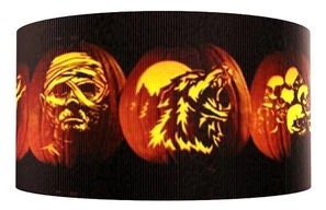 1.5" Halloween Pumpkins Werewolf Mummy Holiday Ribbon