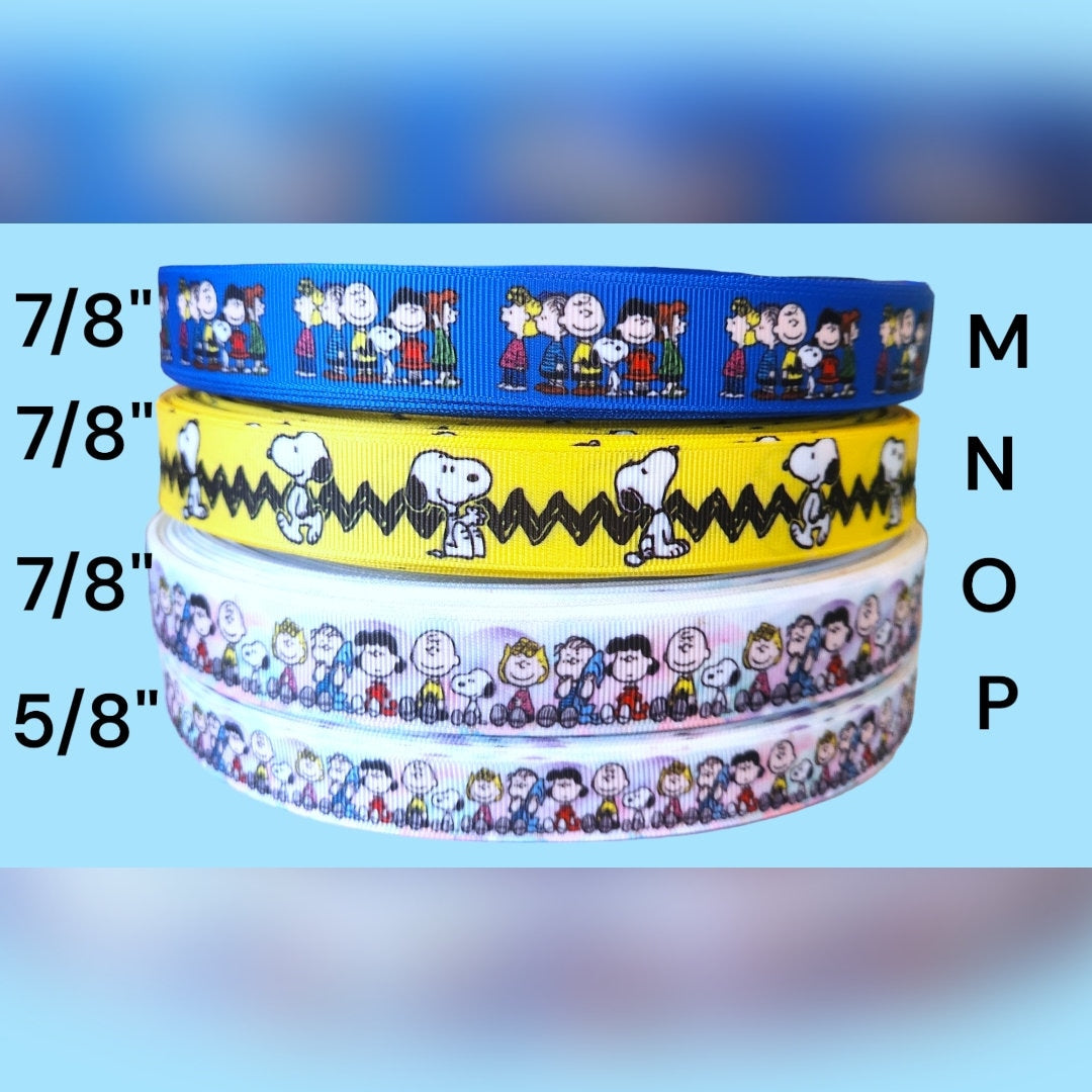 5/8" or 7/8" or 1" or 1.5" Beagle Dog Kids Cartoon Ribbon
