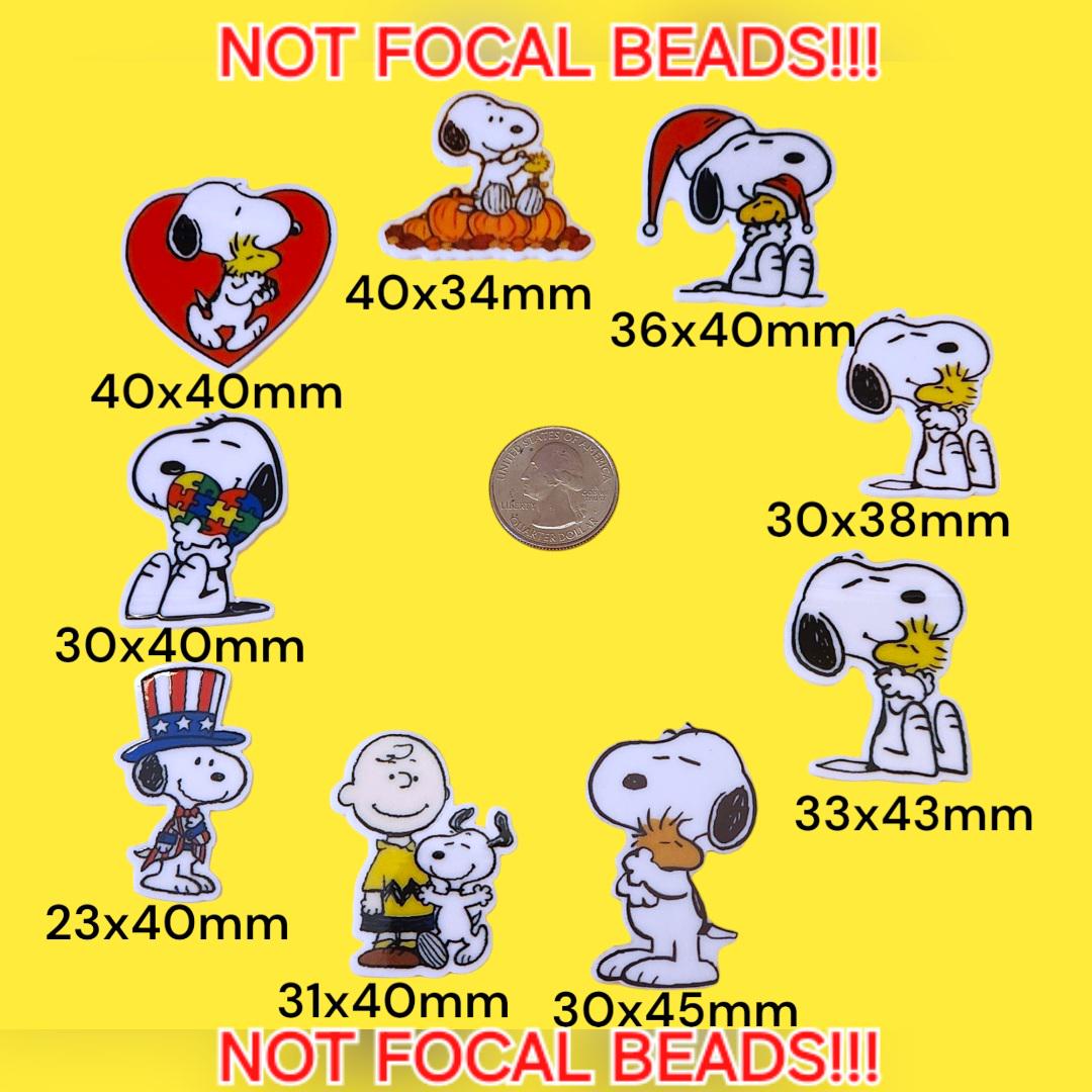 2 or 6 Pieces - Cartoon Beagle Dog Resin Planar Flatbacks, DIY Crafts, NOT Focal Beads!!!