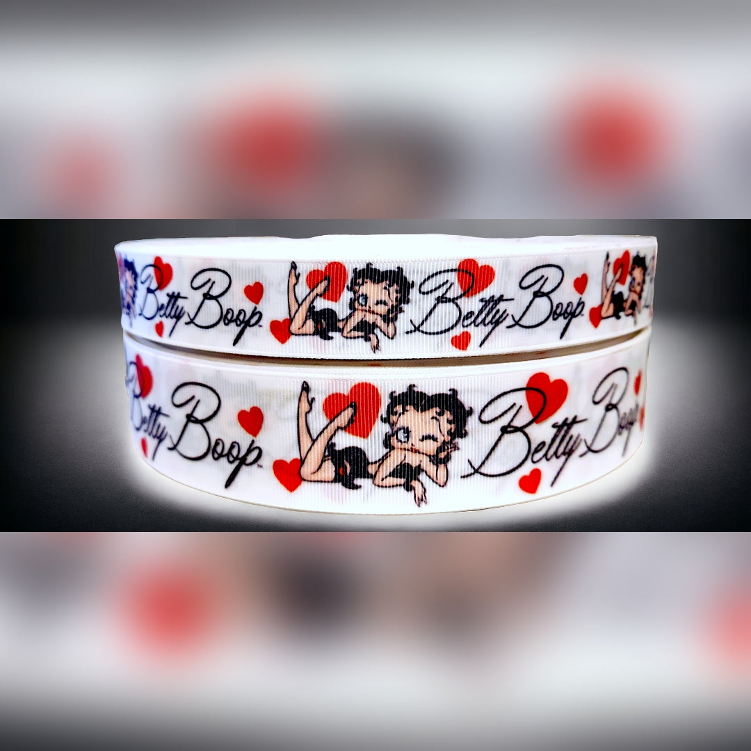 1" or 1.5" Betty Boop Ribbon.