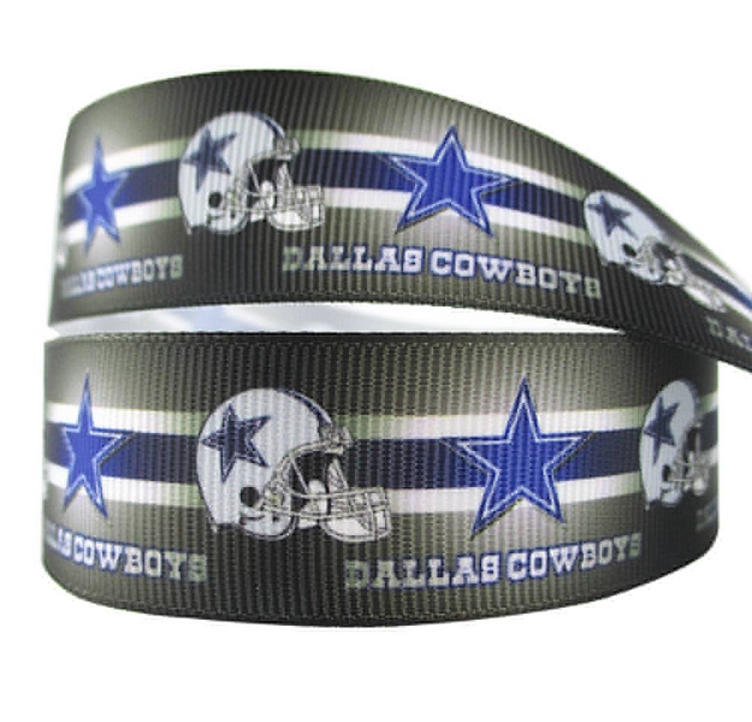 1.5" Dallas Cowboys Grosgrain Ribbon. NFL Football- Team Sports Ribbon- Wide Ribbon