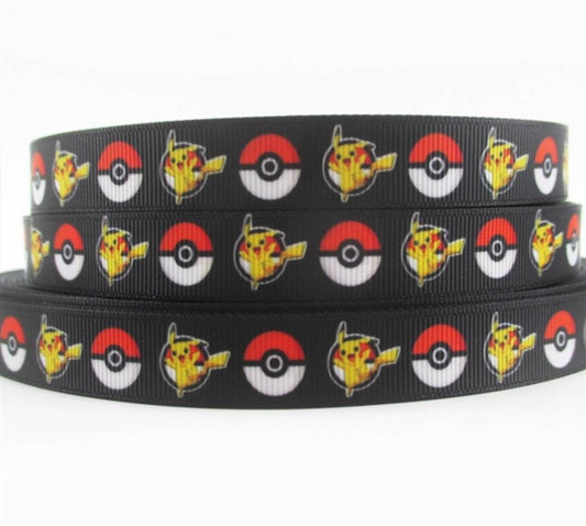 5/8" Pokeman Grosgrain ribbon