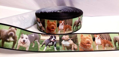 1.5" Pitbull Dog Grosgrain Ribbon