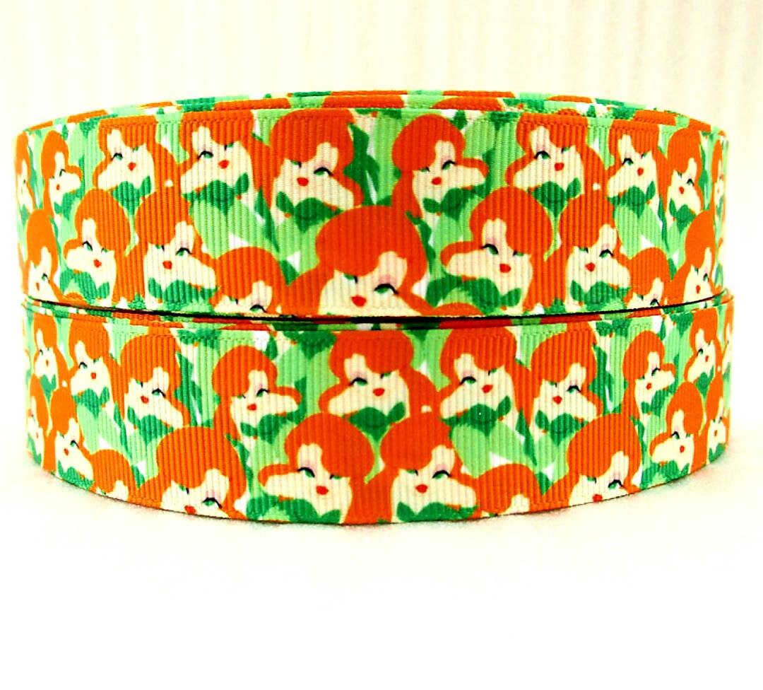 1" Poison Ivy Grosgrain ribbon. Suicide Squad, Bad Girls, Joker