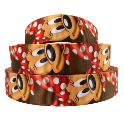 1" Minnie Mouse Grosgrain Ribbon. Minnie Mouse "Red Bow polka dot ribbon", Mickey Mouse. Girly Hair Bows, Minnie Dog "Bow ribbon"