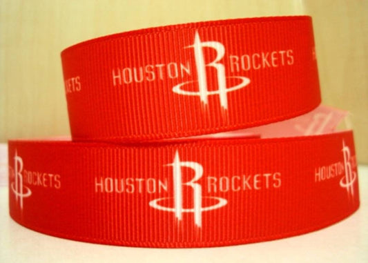 5/8" Houston Rockets Grosgrain Ribbon. Basketball Sports NBA Ribbon