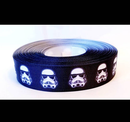 7/8" Star Wars Storm Trooper Grosgrain Ribbon