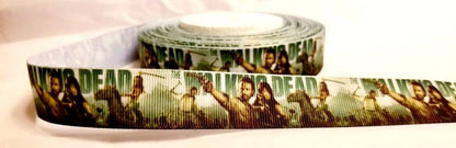 1" Walking Dead Ribbon- "Walking Dead"-The Walking Dead Grosgrain Ribbon-Dead People-zombies- Ribbon by the Yard-Custom Ribbon