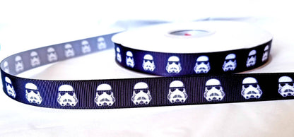 5/8" Star Wars Storm Trooper Grosgrain Ribbon