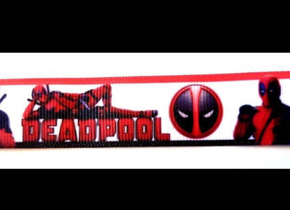 7/8" Deadpool Grosgrain Ribbon. Great detail.