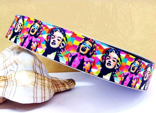 7/8" Marilyn Monroe Bright  Grosgrain ribbon.