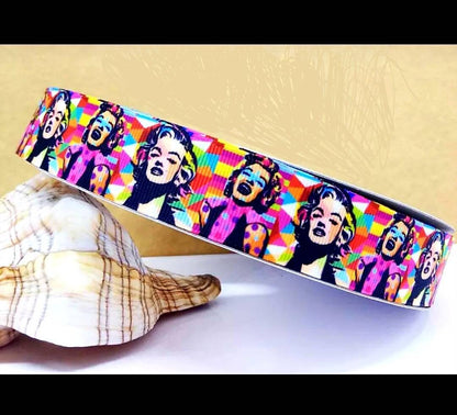 7/8" Marilyn Monroe Bright  Grosgrain ribbon.