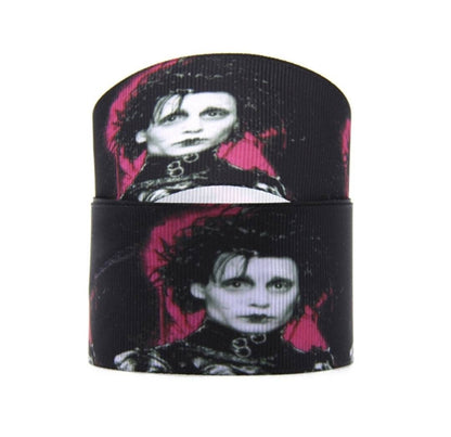 1.5" Edward Scissorhands grosgrain ribbon. Johnny Depp Tim Burton