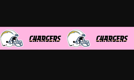 1.5" NFL Pink Los Angeles Chargers Grosgrain Ribbon. Football Sports  Ribbon