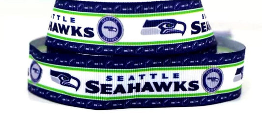 1.5" Seattle Seahawks Lime Green Grosgrain Ribbon. NFL Football Sports Ribbon.