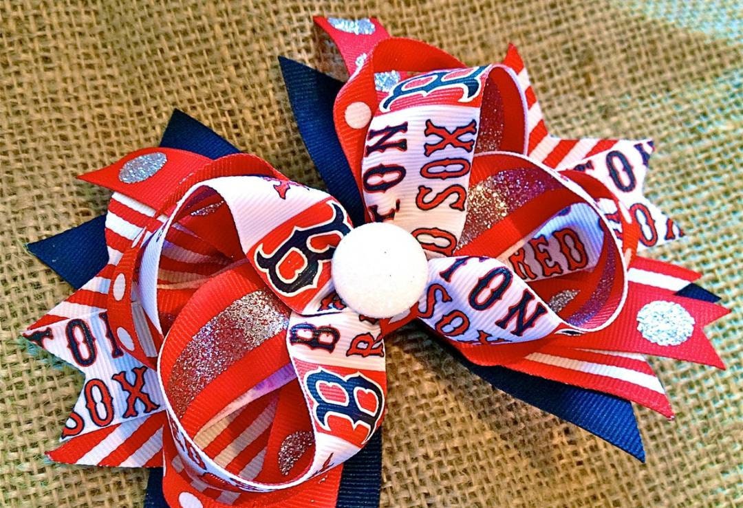 1.5" Boston Red Sox Ribbon, Patriotic Team Favorite, Quality Ribbon, Baseball Team Unique Gift.