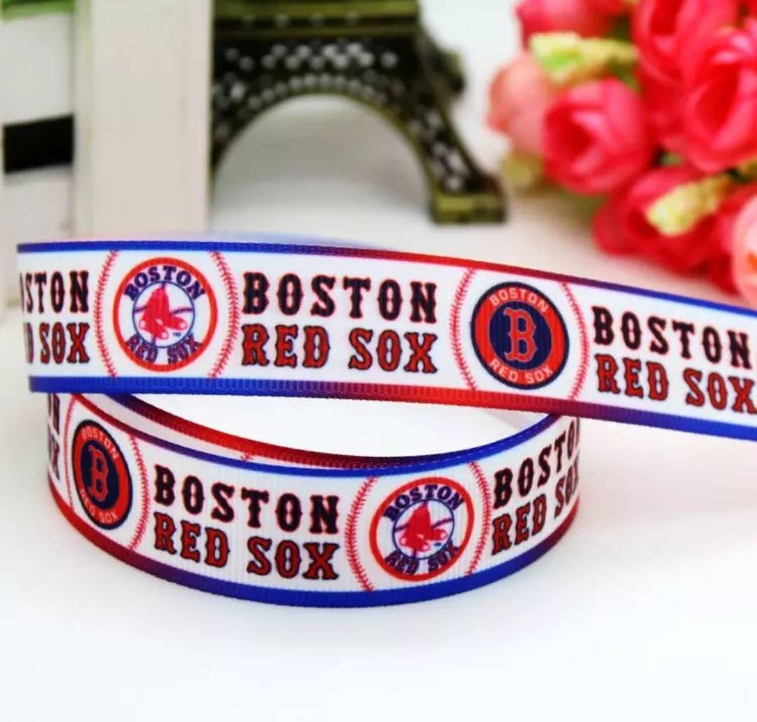 5/8" Boston Red Sox Ribbon, Patriotic Team Favorite, Quality Ribbon, Baseball Team Unique Gift.