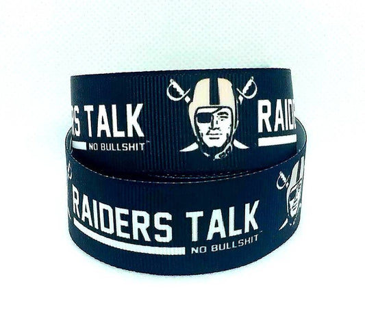 1.5" Las Vegas Raiders  Grosgrain Ribbon. NFL Football? Sports Team Ribbon Raider No BS