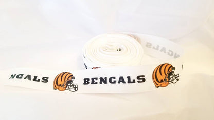 1" Cincinnati Bengals Grosgrain Ribbon. Football Ribbon NFL Sports