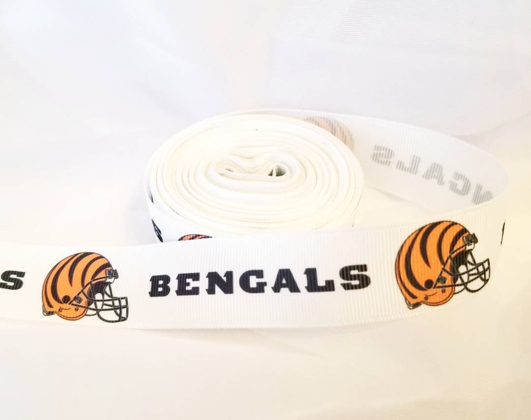 1" Cincinnati Bengals Grosgrain Ribbon. Football Ribbon NFL Sports