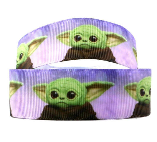 5/8" 7/8" and 1.5" Baby Alien Grosgrain Ribbon