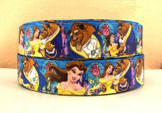 1" Beauty and The Beast Grosgrain Ribbon.