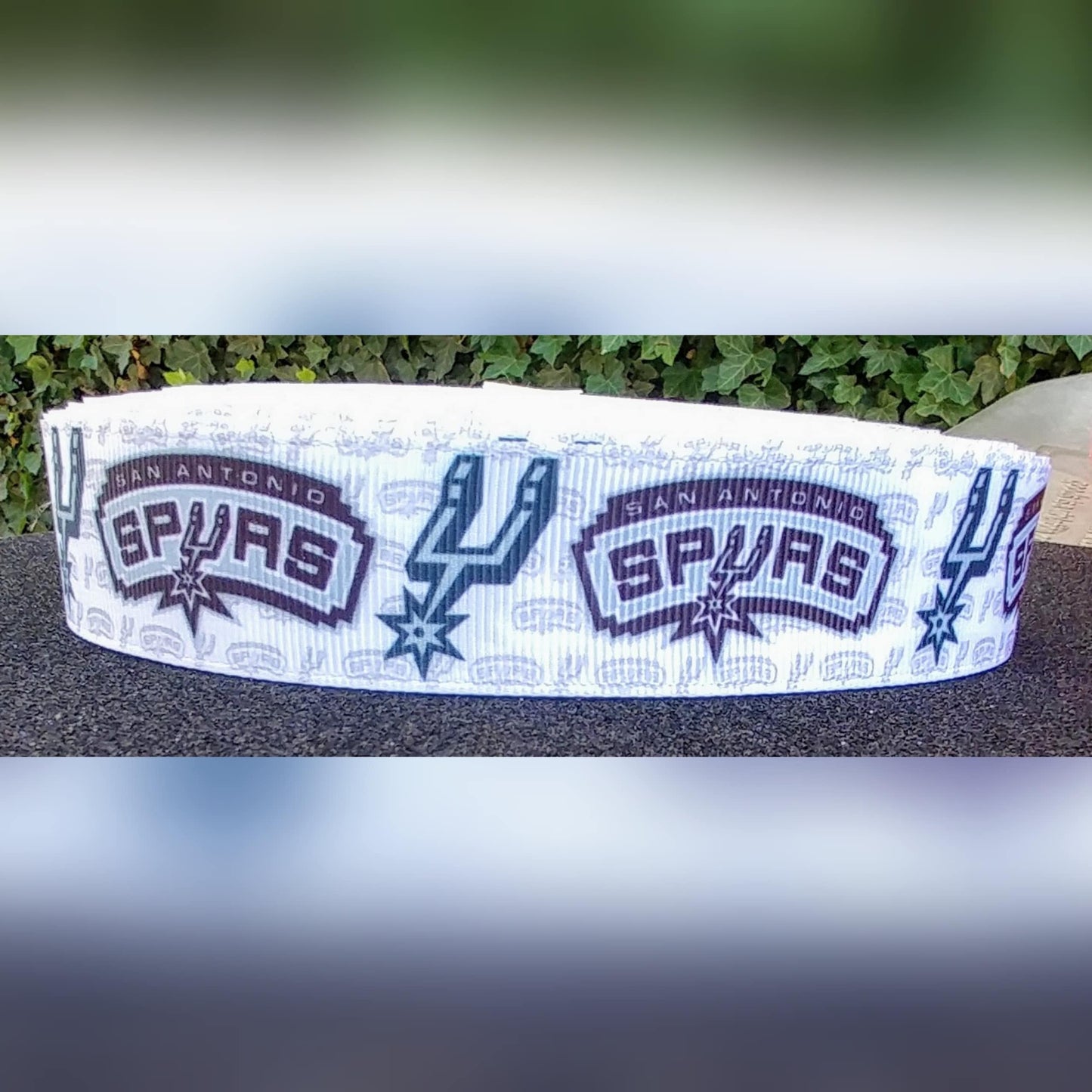 1" San Antonio Spurs Grosgrain ribbon. Cowboy Spur- Basketball Sports Ribbon