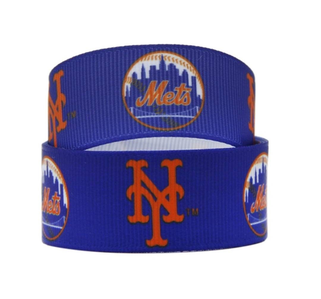 5/8" New York Mets Grosgrain Ribbon. Sports Team Ribbon Sports Ribbon