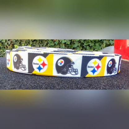 7/8" Pittsburgh Steelers Grosgrain Ribbon. NFL Football Sports Teams