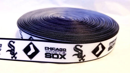 7/8" Chicago White Sox Ribbon, MLB Ribbon Baseball Ribbon Quality Ribbon, Baseball Team Unique Gift.