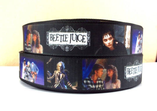 1" Beetlejuice grosgrain ribbon - Tim Burton Classics- Ribbon Best Seller