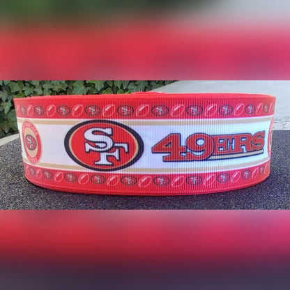 1.5" San Francisco 49ers Grosgrain Ribbon. NFL Football Sports Teams