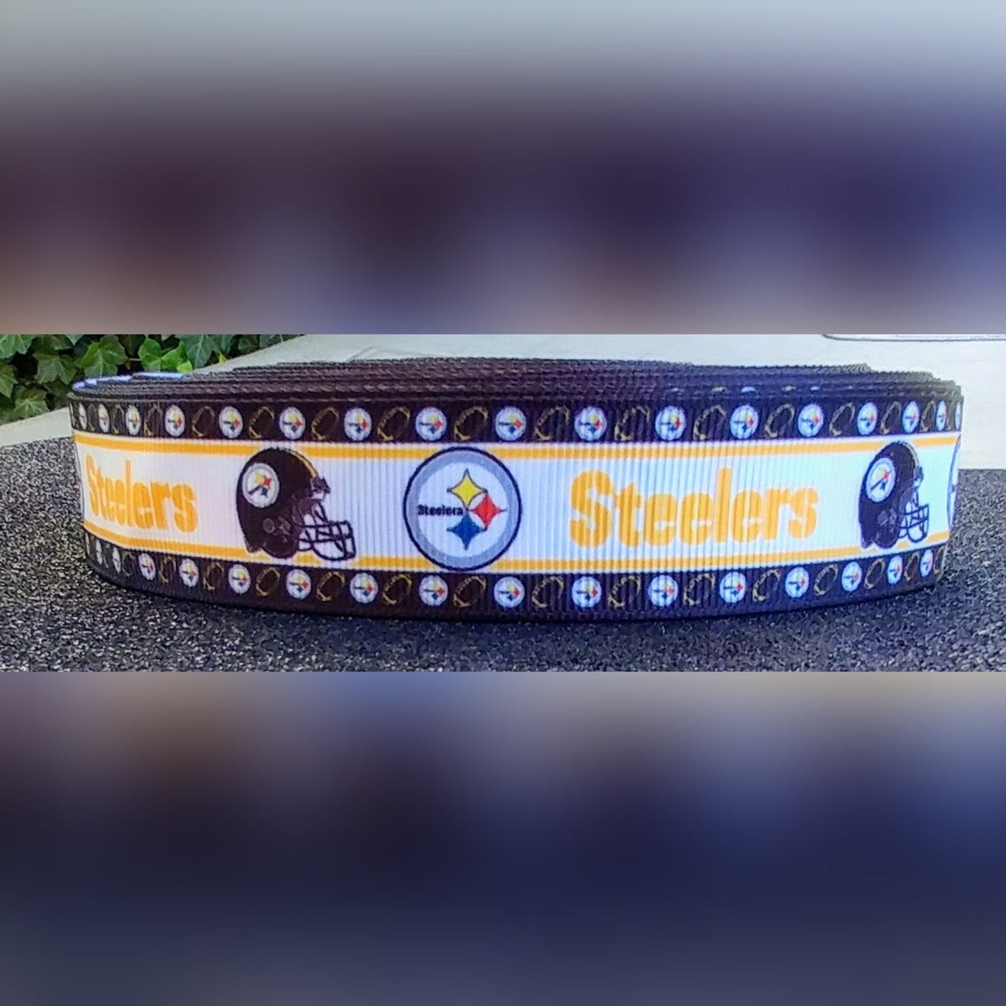 7/8" Pittsburgh Steelers Grosgrain Ribbon. Bright Colors NFL Football Sports Teams