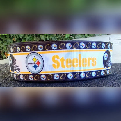 1.5" Pittsburgh Steelers Grosgrain Ribbon. Bright Colors NFL Football Sports Teams