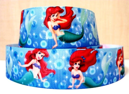 1" Ariel The Little Mermaid Grosgrain Ribbon.