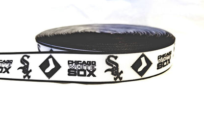 7/8" Chicago White Sox Ribbon, MLB Ribbon Baseball Ribbon Quality Ribbon, Baseball Team Unique Gift.