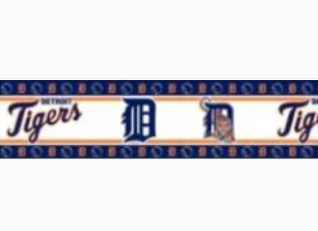 7/8" Detroit Tigers MLB Ribbon. Baseball Sports MLB Ribbon.