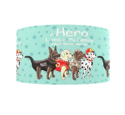 7/8'' Hero Dog Ribbon. Police Dog Ribbon. Service Dog Ribbon. Military Dog Ribbon. Firefighters Dog Ribbon. Dogs that Save our Lives Ribbon