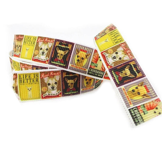 5/8'' Chihuahua Dog Ribbon