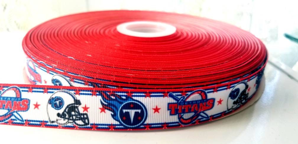 7/8" Tennessee Titans College Football Grosgrain Ribbon. Football Ribbon College  Sports Ribbon